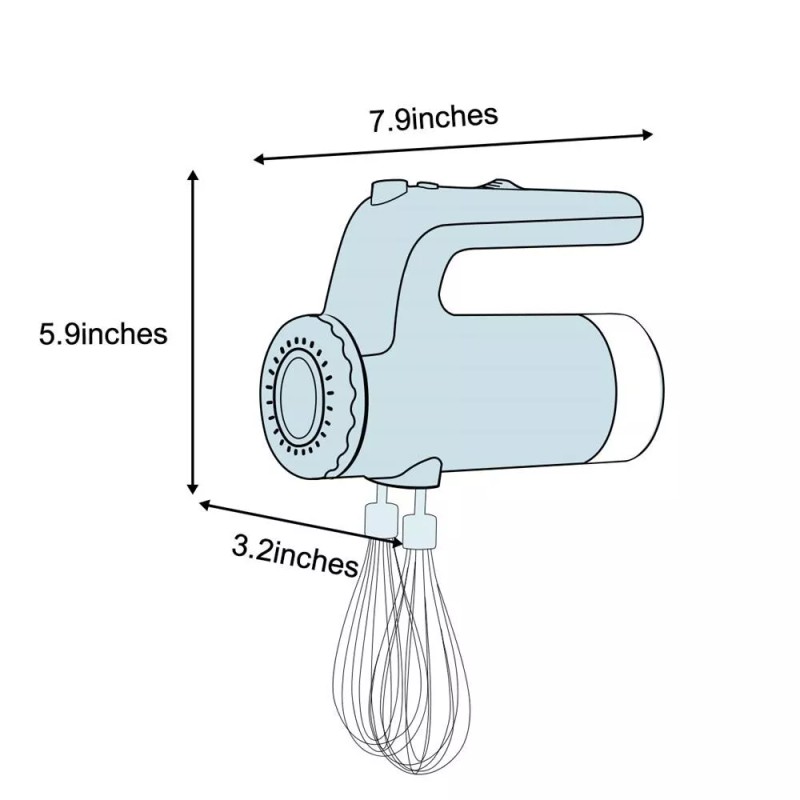 MotoTec - Parts 5-Speed Electric Hand Mixer Light Weight 400W