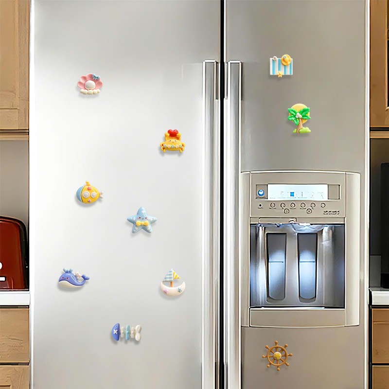 30 PCS Sea Fridge Magnets Refrigerator Magnets Cute Sea Themed