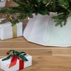 Northlight 26" Shiny White Fabric Hexagonal Christmas Tree Collar