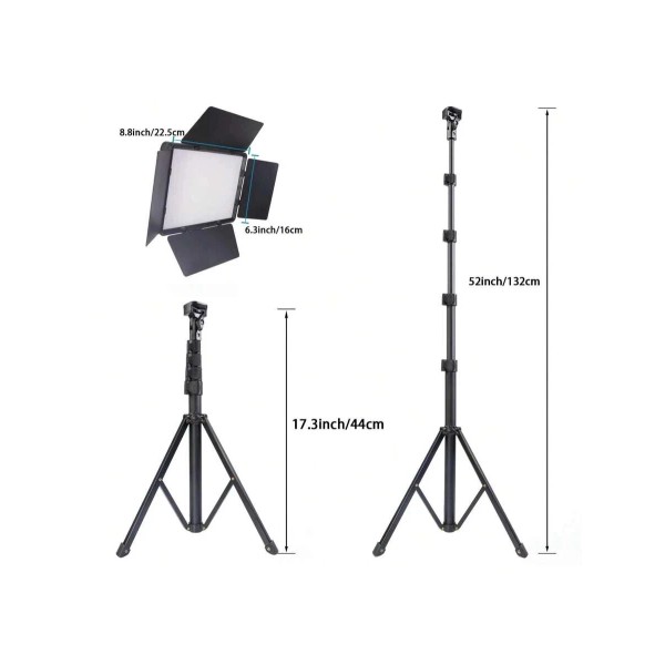 Universal New Professional LED Studio Spotlight Adjustable Tripod, Square Light,