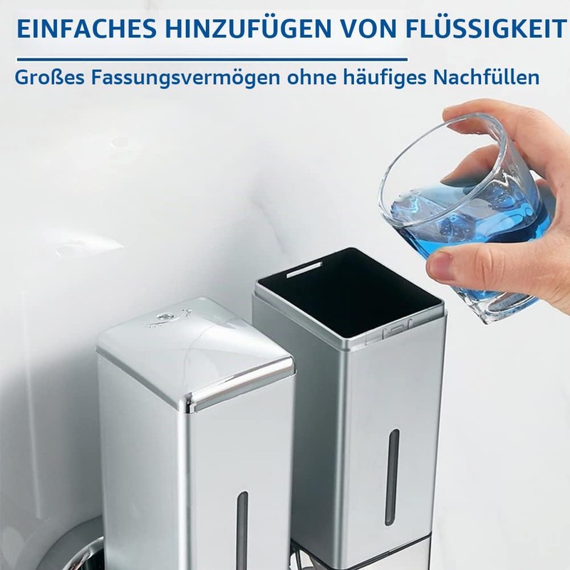 No Drill Manual Press Head Wall Mounted Soap Dispenser, Shower