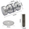 ZKSM 2 Set Shower Screen Handle Bathroom Door Handle Knob