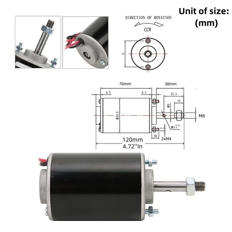 High Torque DC Motor 12v / 24v 3500/7000RPM Permanent Magnet