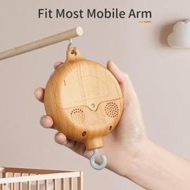 FEISIKE Crib Mobile Motor, Baby Crib Mobile Spinner Nursery Decor Mobile Music Box Volume Control 35 Infant Lullabies