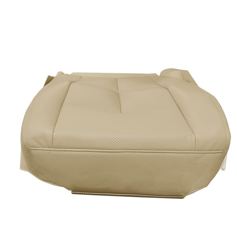 UINIEBOOM Driver Bottom Perforated Leather Seat Cover, Replacement Tan Front