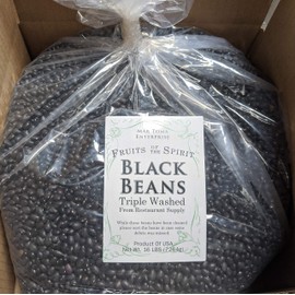 FOTS - Bulk Black Beans Dry (16 Pounds) USA Grown, 100% Natural, Triple Cleaned, Frijoles Negros