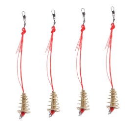BESPORTBLE 4pcs Lure Trap Hooks Durable Fishing Tool for Carp Bass Fishing Tangle Design Material for Long Term Use Random Color