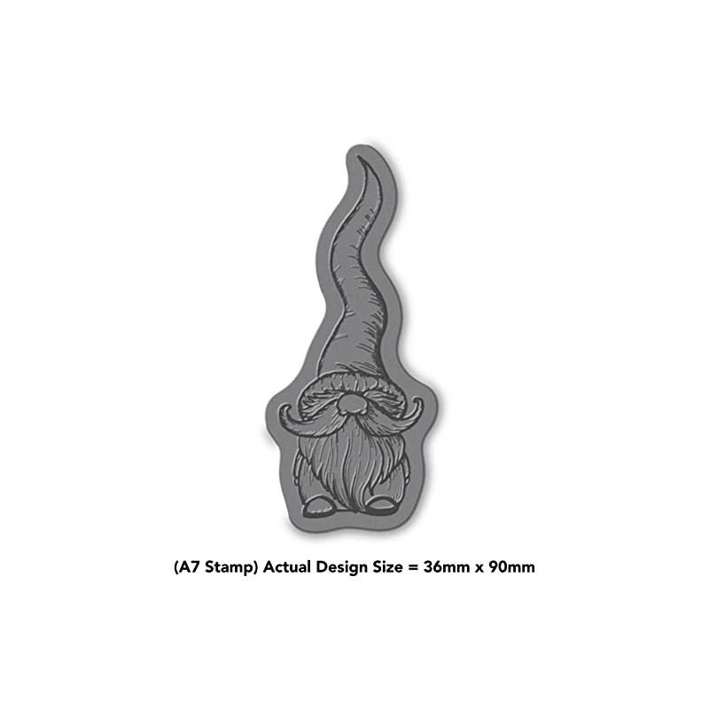 'Gonk Gnome' Rubber Stamp - Unmounted Design for Crafting &