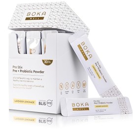 .Boka Pro Stix Oral Probiotics for Bad Breath – 30 Count Dental Probiotic Powder with BLIS K12, Pre + Probiotics for Teeth and Gums, Supports Fresh Breath and Oral Health, Lemonade Lavender Flavor