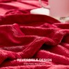 EHEYCIGA Fleece Blanket Red Throws for Sofas Fluffy Warm Soft