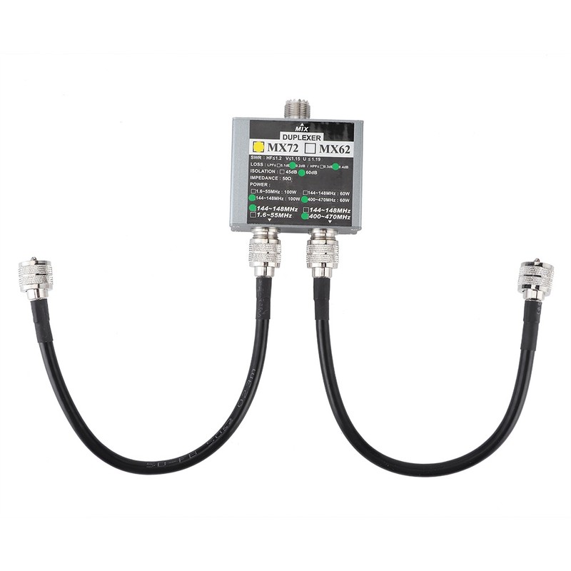 MX72 VHfUHF Duplexer 144-148MHz 400-470MHz Different Frequency Indoor Antenna Combiner