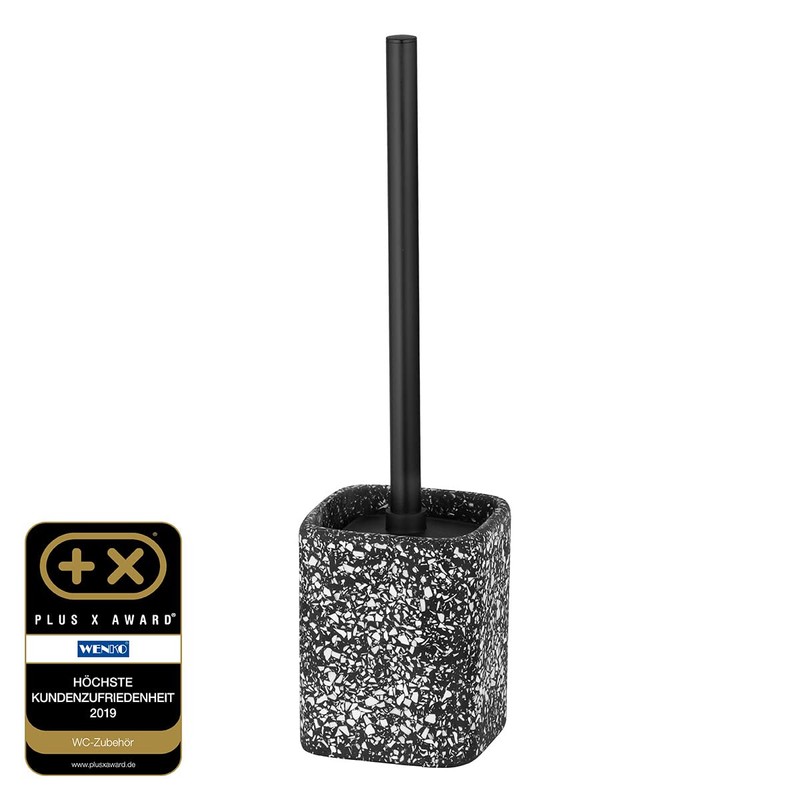 Terrazzo Toilet Brush Set Black