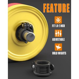 Olympic Barbell Clips Pair of 2-inch Quick Release Barbell Clamp Collars Perfect for Pro Crossfit Strong Lifts and Olympic Training