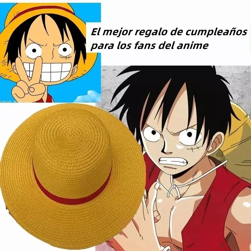 Shuang.W One Piece Luffy Straw Hat Anime Dress Up Gorra