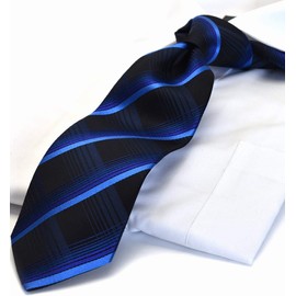 Michikorondon M-SET-F11 Nishijin Textile Necktie, Made in Japan, blue