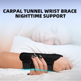 Offtrte Carpal Tunnel Splint, Night Sleep Wrist Brace Adjustable Arm Hand Support for Tendonitis, Arthritis,Injuries,Wrist Pain,Sprain (Right)