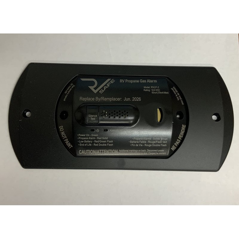 RV SAFE RVLP-2B Propane Gas Alarm - 2-Wire, Black