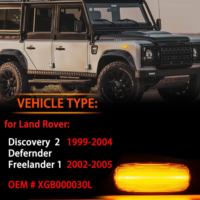 OZ-LAMPE LED Dynamic Side Indicator for Land Rover Discovery 2