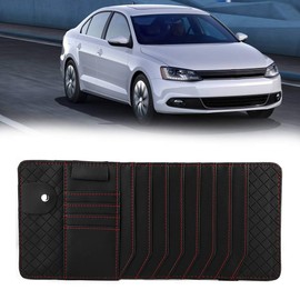 Ymiko CD Visor Car Sun Visor CD Holder Multi functional Car Sun Visor CD Organizer Holder Disc Card Storage Bag DVDs Storage Case and Vehicle Organizer