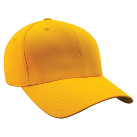 Flex fit Six Panel Mid Crown Twill Blend Cap - Gold -