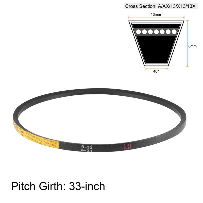 sourcing map A33 Drive V-Belts 33" Pitch Length 13mm Width