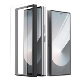 araree [2 Pack] for Galaxy Z Fold 6 Privacy Glass / Tempered Glass Front Screen Protector, 4-Layer Structure Scratch-Resistant Anti-Fingerprint 9H Hardness Full Coverage HD Clear Screen With Installation Frame - (Tempered Glass)