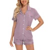 Senert Pajamas Set Short Sleeve Sleepwear Womens Button Down Nightwear