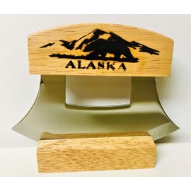 Alaska Ulu Wood Alaska w/Rustic Bear Mountain Handle Design