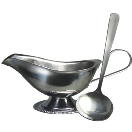 Nagao Tsubamesanjo Sauce Pot Sauce Ladle Set, 4.4 fl oz (130 cc), Stainless Steel, Made in Japan