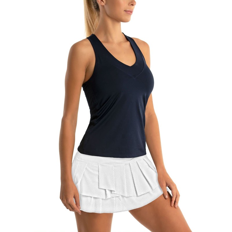 Lucky In Love - Falda plisada ondulada, Blanco, X-Large