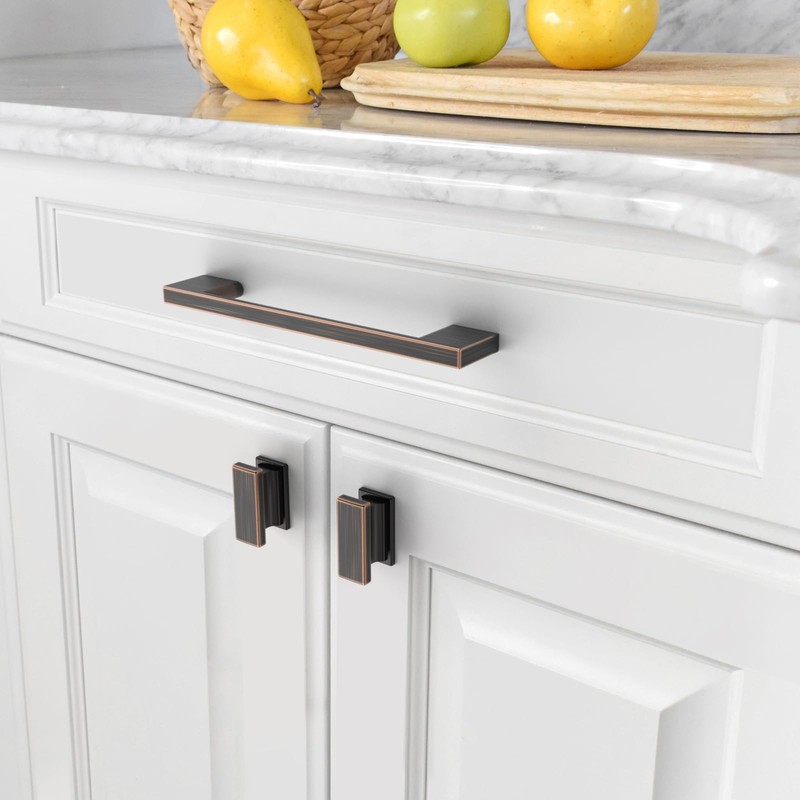 Amerdeco 10 Pack Oil Rubbed Bronze Cabinet Pulls 5 Inch(128MM)
