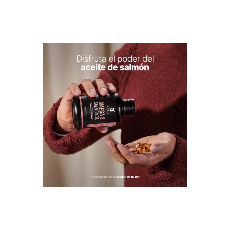 Life Omega Aceite Puro Salmón 100 Cápsulas 1000 Por Porción