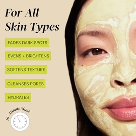 Gleamin Mascarilla De Arcilla De Vitamina C Para Manchas Oscuras,10-Minutos Mascarilla Facial De Arcilla De Cúrcuma Cuidado De La Piel, Limpieza...   
