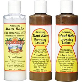 Maui Babe Tanning Pack (2 Browning Lotions 8 oz, 1 After Browning Lotion 8 oz)