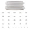 40mm Plastic End Caps, White Tube Inserts, Pack of 4