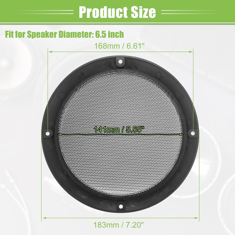 ACROPIX Universal 6.5" Car Speaker Grills Cover Mesh Round 6.5