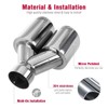 Upower 2.5" to 3.5" Dual Staggered Exhaust Tips 2 1/2