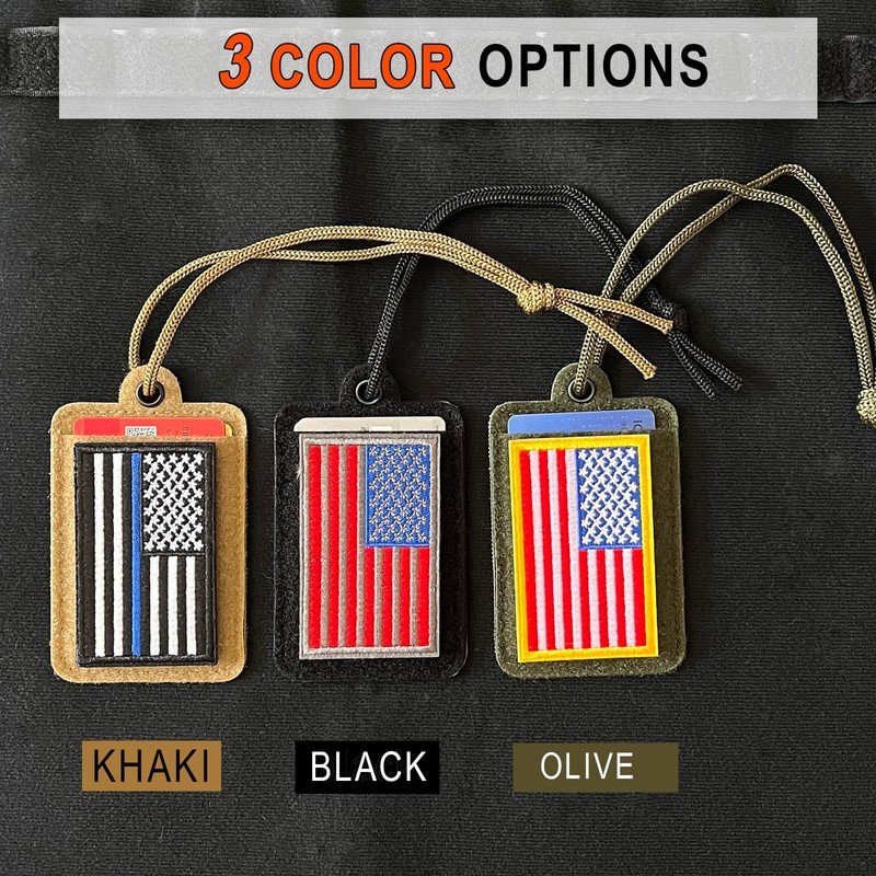 Tactical Molle Hanging ID Card Badge and Patch Holder with