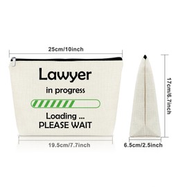 Sazuwu Lawyer Makeup Bag Legal Profession Gifts PRE Law Major Cosmetic Bag Law Themed Party Decorations Graduation Gifts for Future Lawyer Christmas Birthday Present Travel Pouch