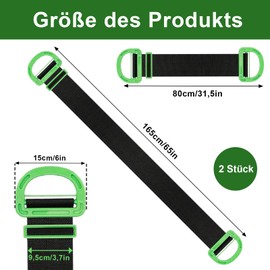 Adjustable Lifting Straps, Pack of 2 Heavy Duty Carry Straps with Handles, Multifunctional Moving Strap, for Carry Boxes, Mattresses, Office Supplies, Camping Equipment, for Furniture & Equipment