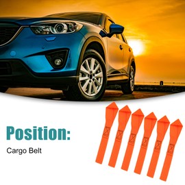 ACROPIX 6pcs Soft Loop Tie Down Trailer Strap Cargo Belt Motorcycle ATV UTV 20.5cm Orange