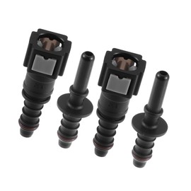 Hihaha Straight Car Fuel Line Hose Quick Release Connector Disconnect Hose/Durable/Nylon / 1/4" 6.3mm SAE to 5/16" 8mm / 2 Set Black