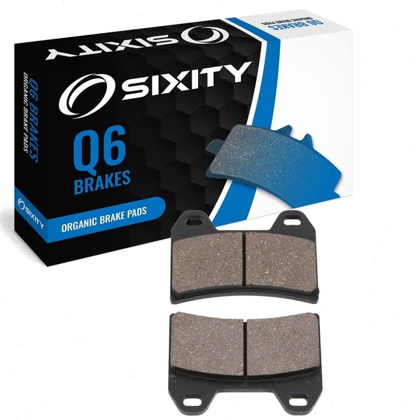 Sixity Q6 Front Organic Brake Pads compatible with Victory Vegas