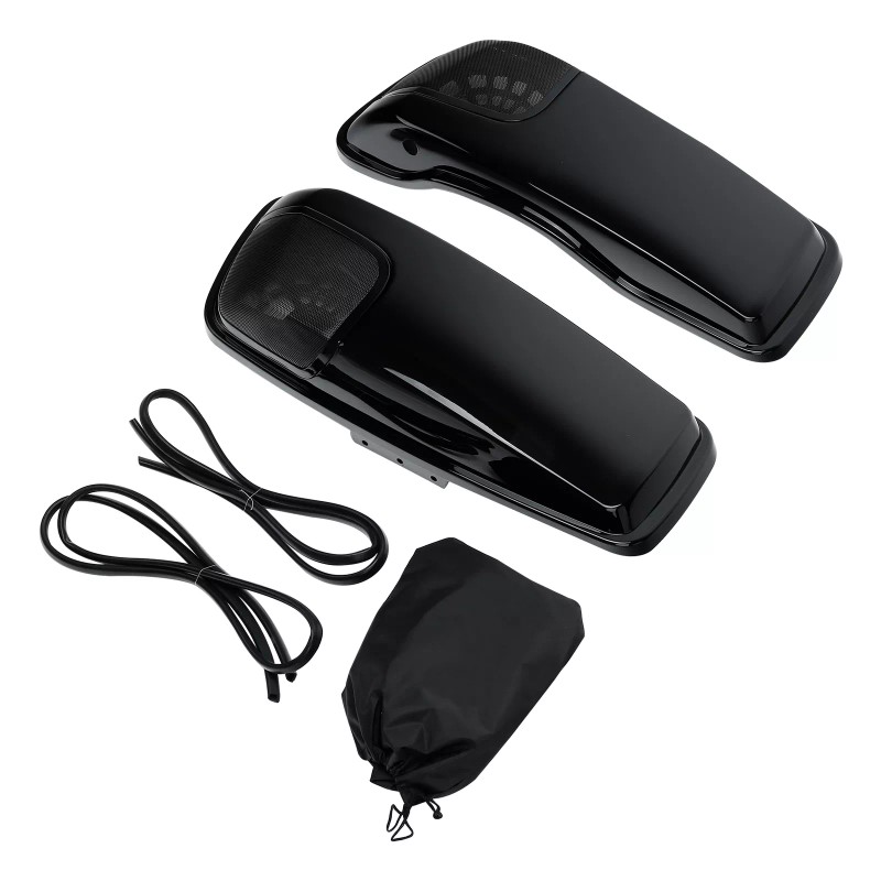 TCMT Black Saddlebag Lids Speaker Cutouts Fit For Harley Touring