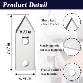 Alsoyixia 3Pcs K004SP Knife Replacement Part, for #1 Commercial Can Openers, Reversible Blade Design, Double-Sided Use