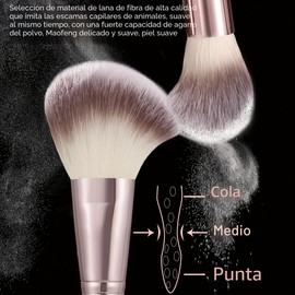 KUORYZAL Juego de brochas de maquillaje marrón profesional de 66 piezas con estuche sintético premium para base, corrector, rubor, sombra de ojos, polvo, contorno, kit de brochas de maquillaje para el