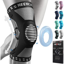 NEENCA Knee Support, Compressed Knee Support with Patella Gel Pads & Spring Side Stabilisers, Medical Knee Pads for Running