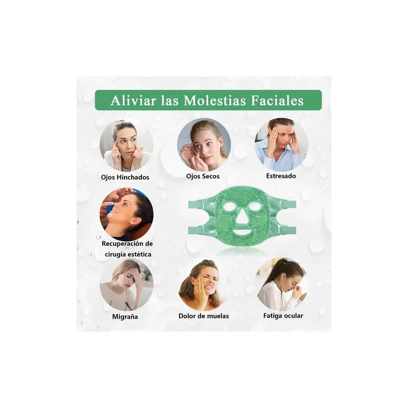 Mascarilla Facial De Hielo Hidro Gel Friocaliente Relajante