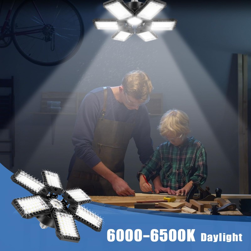 Aoretic LED Garage Lights 4 Pack -180W, 18000LM 6500K Led