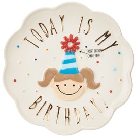 Mud Pie Birthday Boy Celebration Candle Plate, 8 x 8